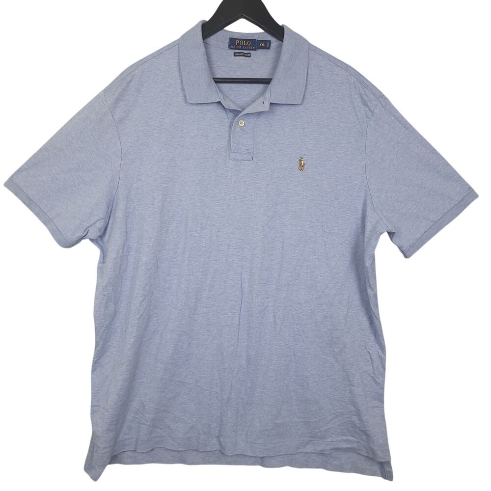 Polo Ralph Lauren Mens Short Sleeve Polo Shirt Sz XXL Flesh Pony Pima Soft Touch - Picture 2 of 9